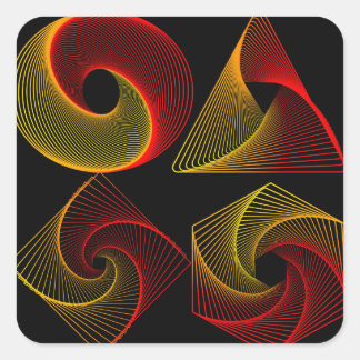 Kleurrijke geometrische vormen Stickers