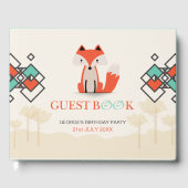 Kleurrijke geometrische vormen Tribal Fox Pattern Gastenboek (Voorkant)