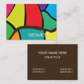 Kleurrijke geometrische vormen visitekaartje (Voorkant / Achterkant)