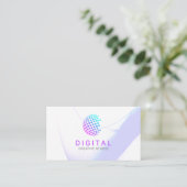 Kleurrijke Geometrische Wereldbol Visitekaartje (Staand voorkant)