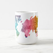Kleurrijke geometrische Wereldkaart Koffiemok (Center)