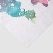 Kleurrijke geometrische Wereldkaart – trendy Tissuepapier (Detail)