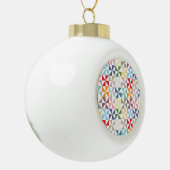 Kleurrijke Geometrische Windmolen Keramische Bal Ornament (Links)