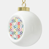 Kleurrijke Geometrische Windmolen Keramische Bal Ornament (Rechts)