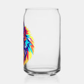 Kleurrijke Geometrische Wolf Drinkset Blikvorm Glas (Links)