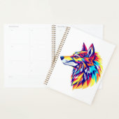 Kleurrijke Geometrische Wolf Planner (Display)