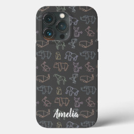 Kleurrijke Geometry Origami Animals Case-Mate iPhone Case