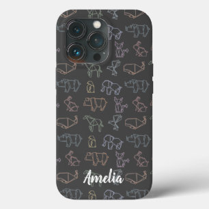 Kleurrijke Geometry Origami Animals Case-Mate iPhone Case