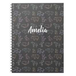 Kleurrijke Geometry Origami Animals Notitieboek