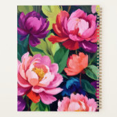 Kleurrijke gepersonaliseerde 2026 Bloemennaam Dage Planner (Achterkant)