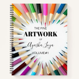 Kleurrijke gepersonaliseerde artiestennaam Sketchb Notitieboek