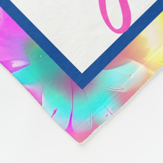 Kleurrijke gepersonaliseerde bandverf fleece deken (Hoek)