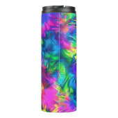 Kleurrijke gepersonaliseerde bandverf thermosbeker (Achterkant)