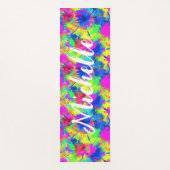 Kleurrijke gepersonaliseerde bandverf yogamat (Voorkant)