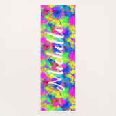 Kleurrijke gepersonaliseerde bandverf yogamat (Achterkant)
