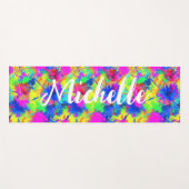 Kleurrijke gepersonaliseerde bandverf yogamat (Voorkant (horizontaal))