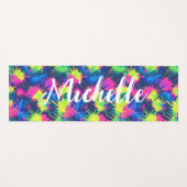 Kleurrijke gepersonaliseerde bandverf yogamat (Voorkant (horizontaal))
