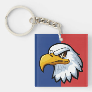 Kleurrijke Gepersonaliseerde Cartoon Adelaar Patri Sleutelhanger