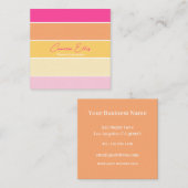 Kleurrijke Gepersonaliseerde Colorblock Visitekaar Vierkante Visitekaartje (Voorkant / Achterkant)