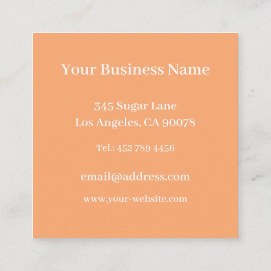 Kleurrijke Gepersonaliseerde Colorblock Visitekaar Vierkante Visitekaartje (Achterkant)