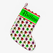 KLEURRIJKE GEPERSONALISEERDE GYMNAST KERSTKOUS KLEINE KERSTSOK (Voorkant (Hangend))