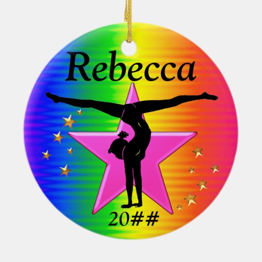 KLEURRIJKE GEPERSONALISEERDE GYMNASTIEK ORNAMENT (Achterkant)