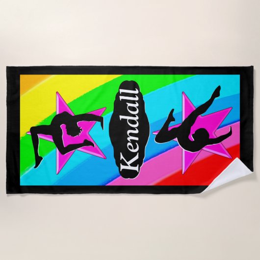 KLEURRIJKE GEPERSONALISEERDE GYMNASTIEK STRANDLAKE STRANDLAKEN (Voorkant)