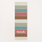 Kleurrijke gepersonaliseerde kleurstrepen yogamat (Voorkant)