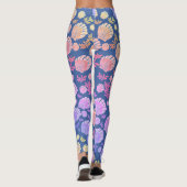 Kleurrijke gepersonaliseerde Monogram Seashell Pat Leggings (Achterkant)