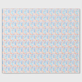 Kleurrijke gepersonaliseerde naam Gift Wrapping Pa Cadeaupapier (Vlak)