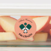Kleurrijke gepersonaliseerde pickleball-paddle-ond labels (Aangebracht)