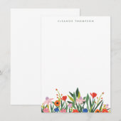 Kleurrijke gepersonaliseerde pokerij voor tuinbouw notitiekaartje (Voorkant / Achterkant)