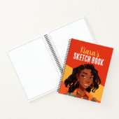 Kleurrijke gepersonaliseerde tiener meisje schets notitieboek (Binnen)
