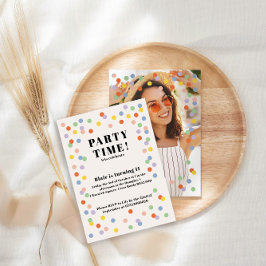 Kleurrijke gepersonaliseerde uitnodiging voor verj