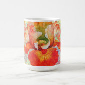 Kleurrijke geplateerde Mok met Iris in Oranje (Center)