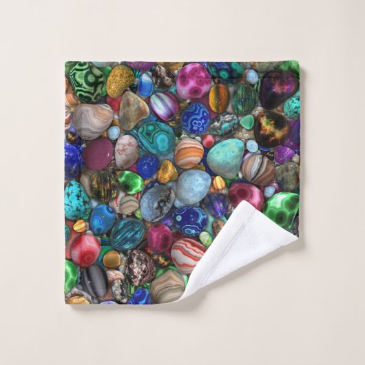 Kleurrijke gepolijst stonen bad handdoek (Wasdoekje)