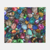 Kleurrijke gepolijst stonen fleece deken (Voorkant (Horizontaal))