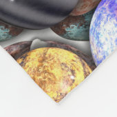 Kleurrijke gepolijst stonen fleece deken (Hoek)