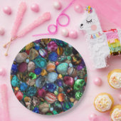 Kleurrijke gepolijst stonen papieren bordje (Feest)