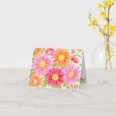 Kleurrijke Gerbera Blank elke gelegenheid gevouwen Kaart (Gele Bloem)