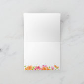 Kleurrijke Gerbera Blank elke gelegenheid gevouwen Kaart (Binnen)