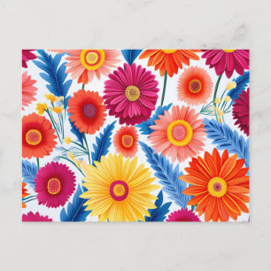 Kleurrijke Gerbera Daisies Bloemen Briefkaart