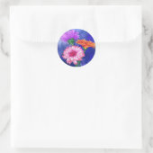 Kleurrijke Gerberas Cadeau Sticker (Tas)