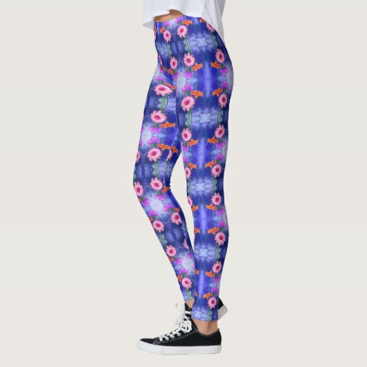Kleurrijke Gerberas Leggings (Links)