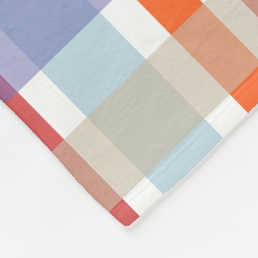 Kleurrijke geruite check patroon fleece deken (Hoek)
