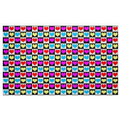 Kleurrijke geruite harten stof (Fat Quarter)