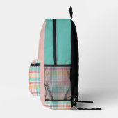 Kleurrijke geruite plaid bedrukte rugzak (Rechts)