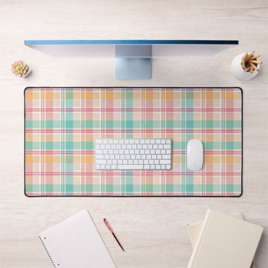 Kleurrijke geruite plaid bureaumat (Kantoor 1)