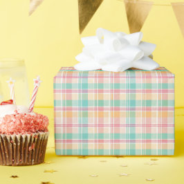 Kleurrijke geruite plaid cadeaupapier
