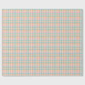 Kleurrijke geruite plaid cadeaupapier (Vlak)